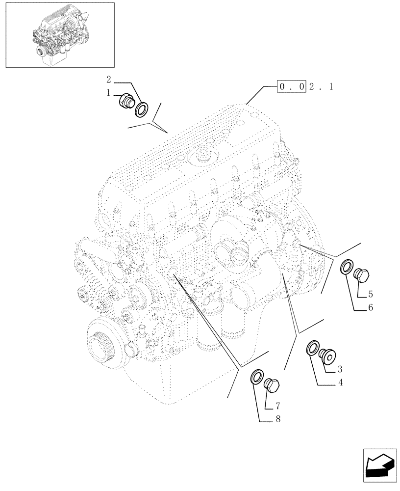 Схема запчастей Case F3BE0684A B002 - (0.32.4[01]) - PIPING - ENGINE COOLING SYSTEM (504057436-504057441-504031565-504031567-504069778) 