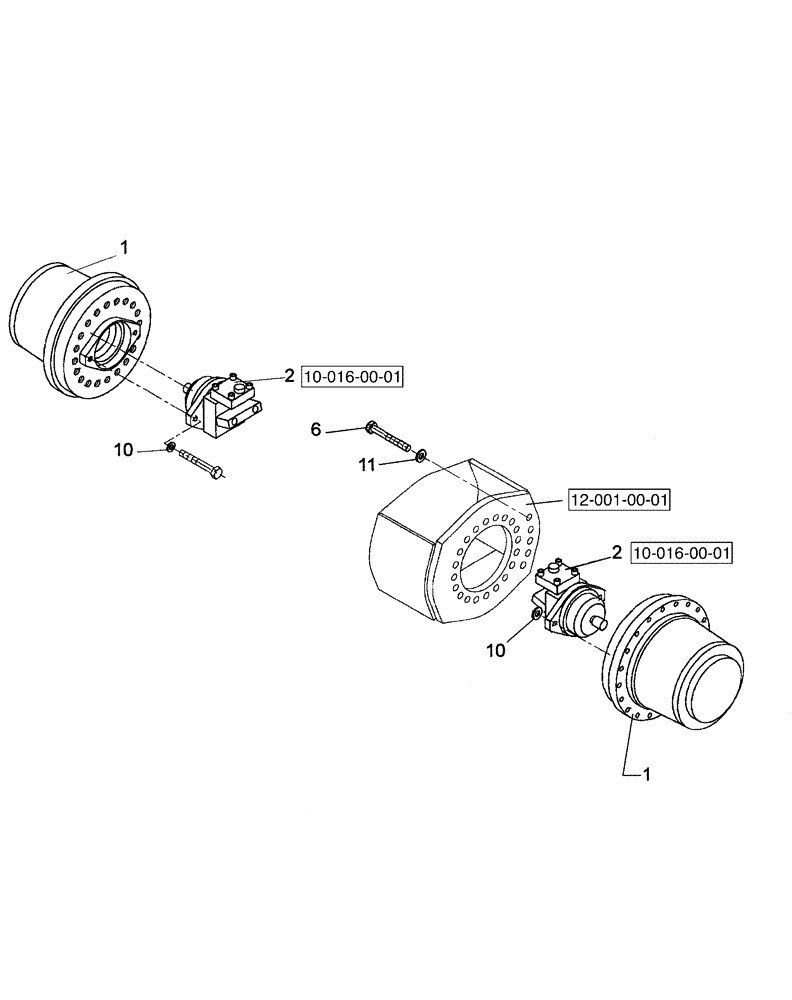 Схема запчастей Case SV212 - (07-002-00[02]) - TRANSMISSION - REAR (GROUP 98) (ND106520) (06) - POWER TRAIN