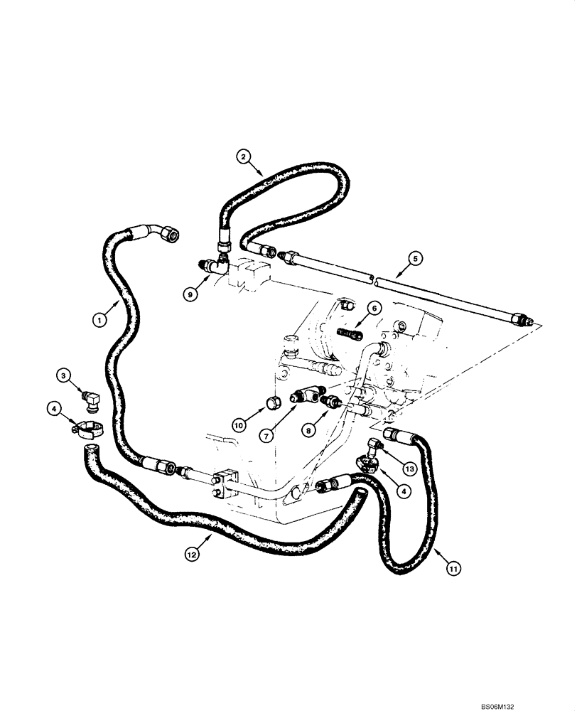 Схема запчастей Case 885 - (08.05[00]) - MAIN PUMP CIRCUIT (08) - HYDRAULICS