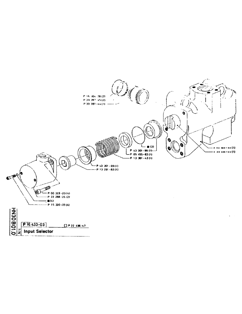 Схема запчастей Case 220CKS - (66) - INPUT SELECTOR (06) - ELECTRICAL SYSTEMS