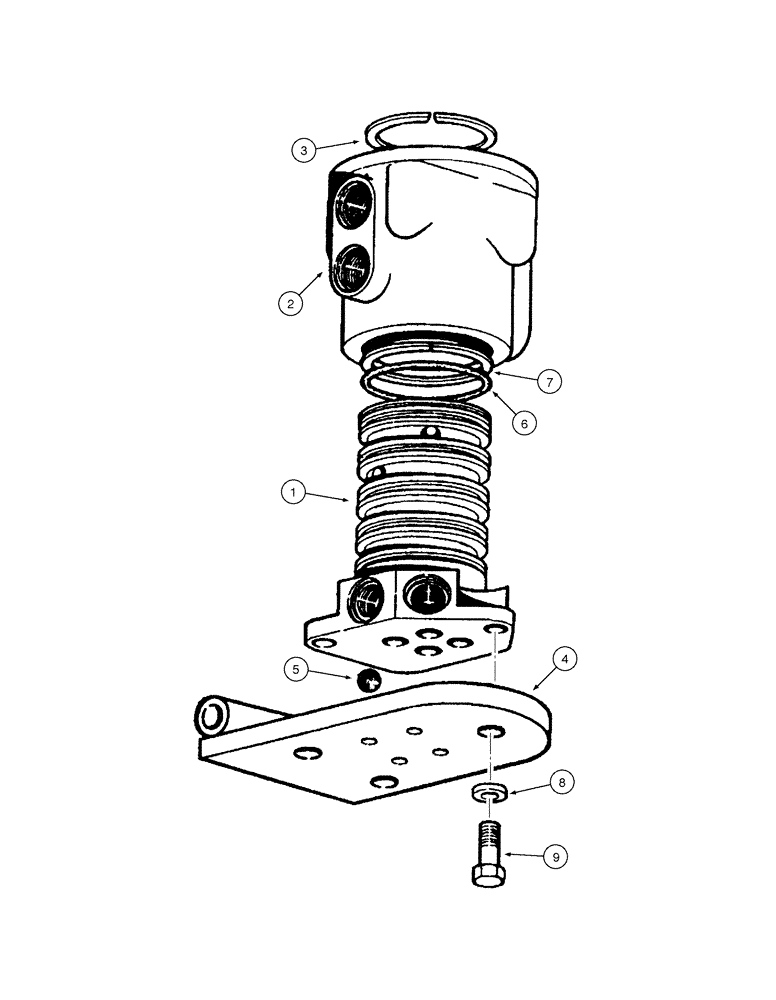 Схема запчастей Case 865 VHP - (08-020[01]) - BLADE HYDRAULIC CIRCUIT - ROTATING DISTRIBUTOR (08) - HYDRAULICS