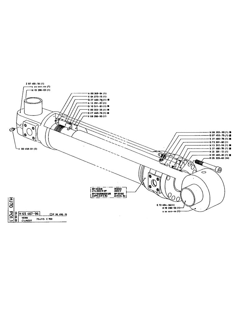 Схема запчастей Case 160CL - (160) - CYLINDER (07) - HYDRAULIC SYSTEM