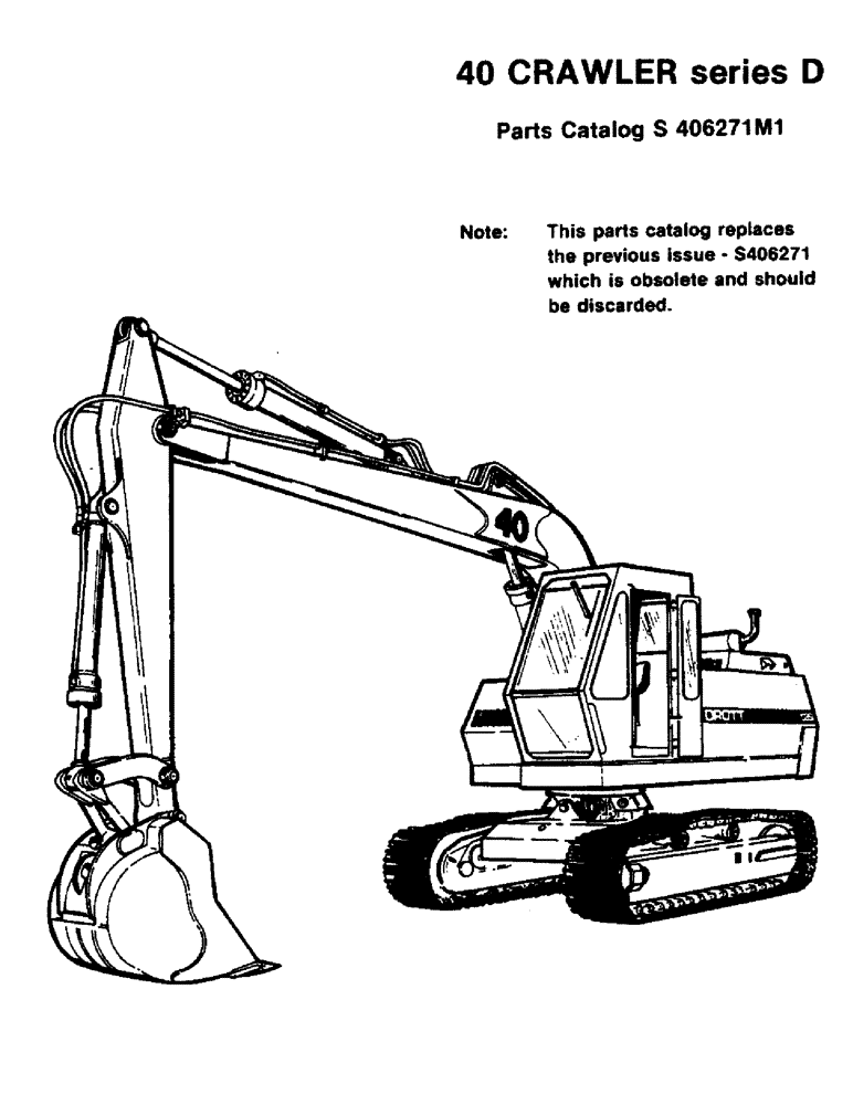 Схема запчастей Case 40 - (001A) - 40 CRAWLER SERIES D (00) - GENERAL & PICTORIAL INDEX