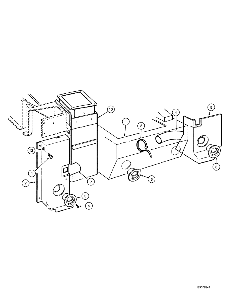 Схема запчастей Case 865 VHP - (09.35[00]) - CAB - LOWER UPHOLSTERY LH/RH (09) - CHASSIS