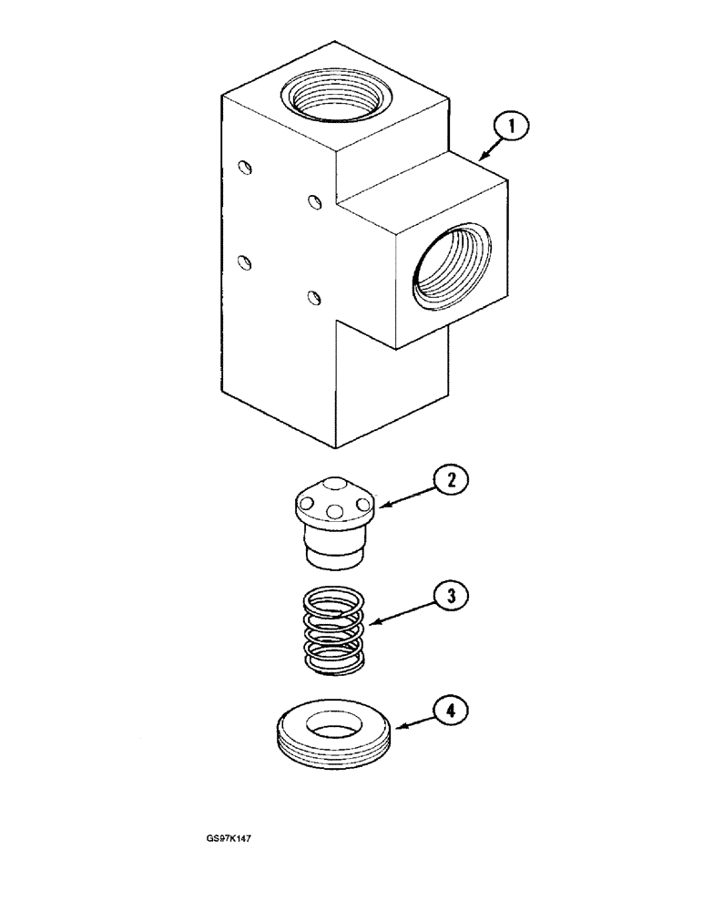 Схема запчастей Case 888 - (8C-40) - FEED CONTROL VALVE, P.I.N. 15401 THRU 15607, P.I.N. 106801 THRU 106805 (08) - HYDRAULICS