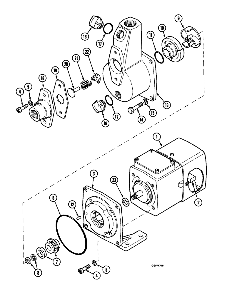 Схема запчастей Case 220B - (9-116) - FUEL PUMP, IF USED (09) - CHASSIS