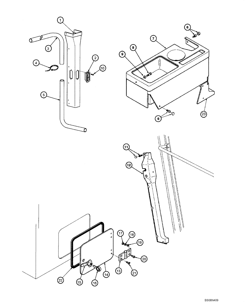 Схема запчастей Case 845 - (09.38A[00]) - CAB - INNER UPHOLSTERY LH/RH (SN 4AF03020 - ) (09) - CHASSIS