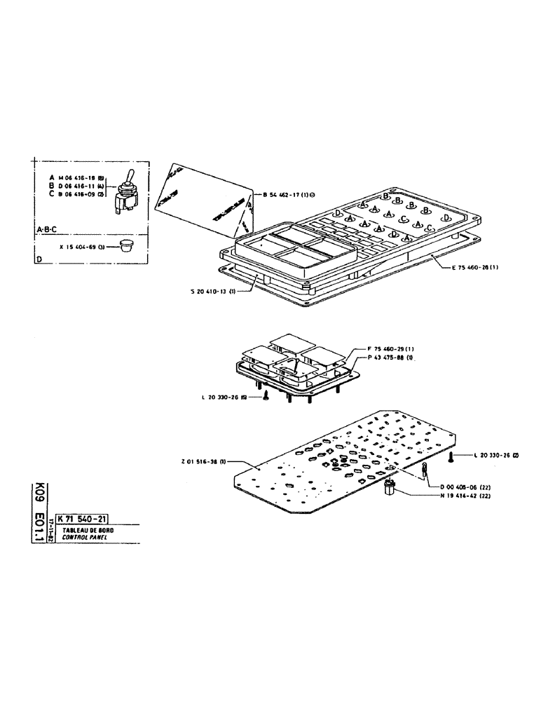 Схема запчастей Case 160CL - (260) - CONTROL PANEL (06) - ELECTRICAL SYSTEMS