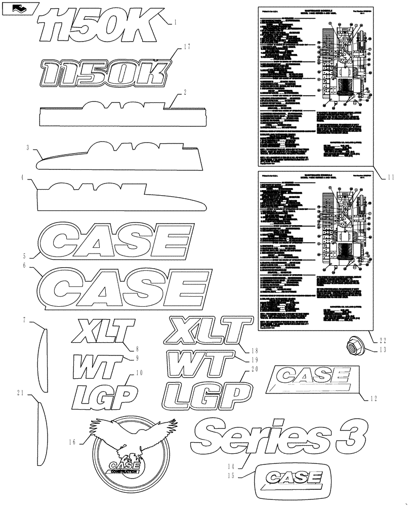 Схема запчастей Case 1150K - (09-41) - DECALS - CANADIAN FRENCH (09) - CHASSIS/ATTACHMENTS