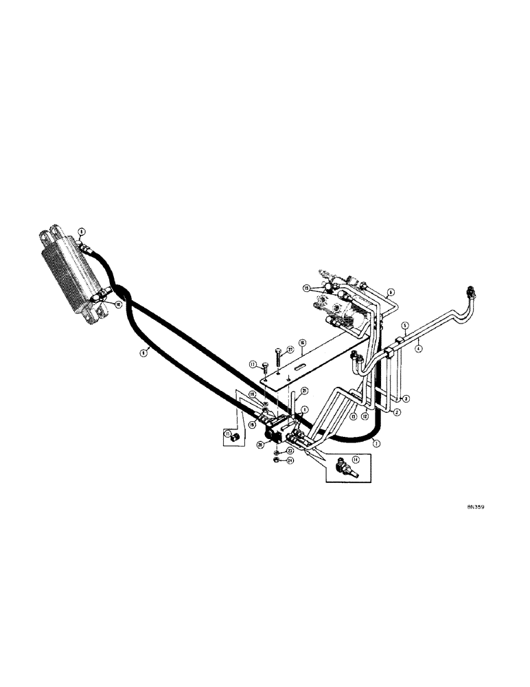 Схема запчастей Case 420 - (160[1]) - EAGLE HITCH HYDRAULICS (WITH DOZER) (07) - HYDRAULIC SYSTEM