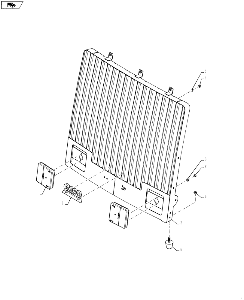 Схема запчастей Case 621F - (55.404.04) - REAR LIGHT INSTALLATION (NA,INT) (55) - ELECTRICAL SYSTEMS