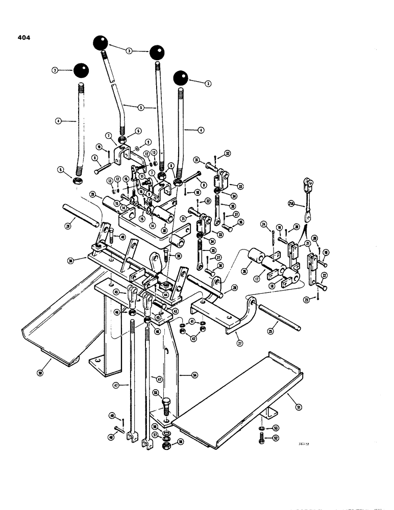 Схема запчастей Case 35 - (404) - TWIN LEVER BACKHOE CNTRL, COMMERCIAL - CROSS VALVES, USED ON MDLS W/ BACKHOE SN 5203801 THRU 5222134 