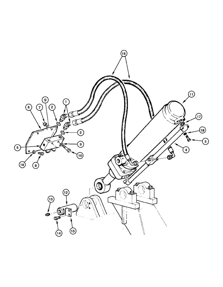 Схема запчастей Case 885 AWD - (08-080[01]) - RIPPER HYDRAULIC CIRCUIT (08) - HYDRAULICS