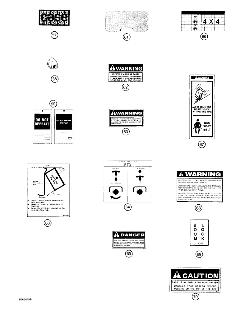 Схема запчастей Case 580SK - (9-174) - DECALS (09) - CHASSIS/ATTACHMENTS