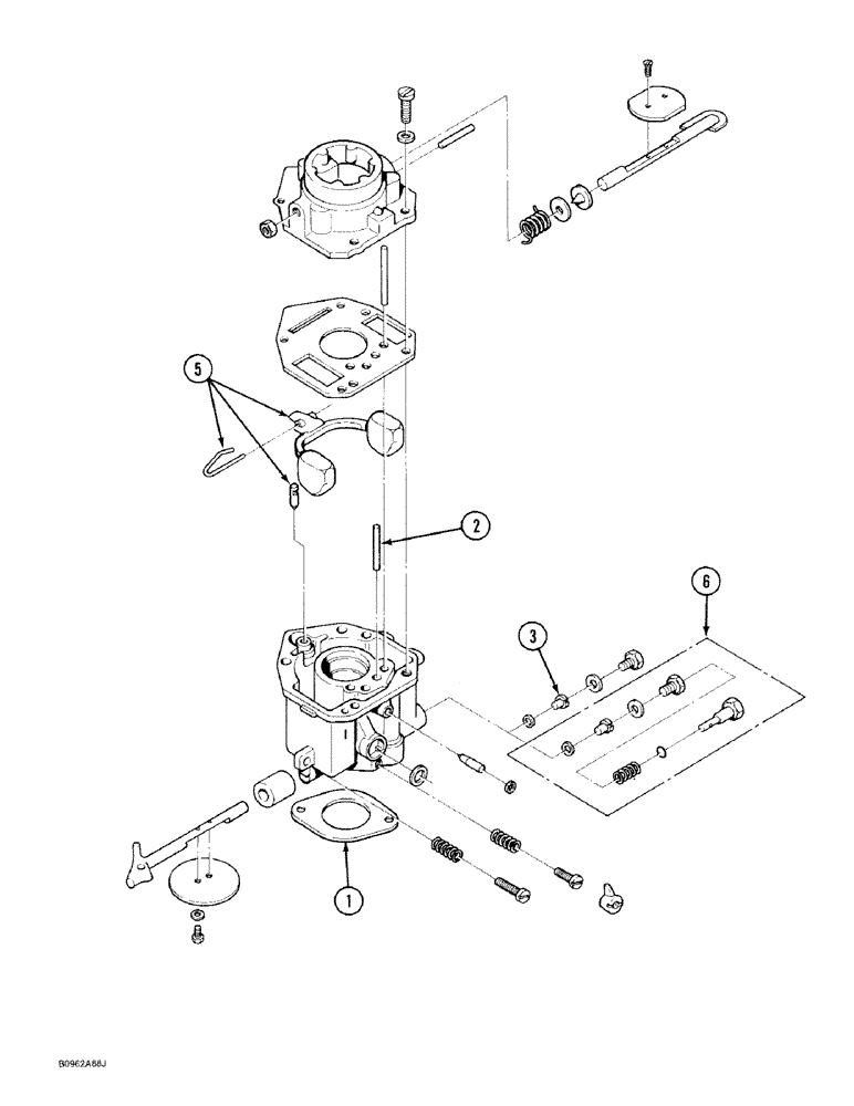 Схема запчастей Case 1818 - (3-24) - CARBURETOR, GASOLINE MODELS (03) - FUEL SYSTEM