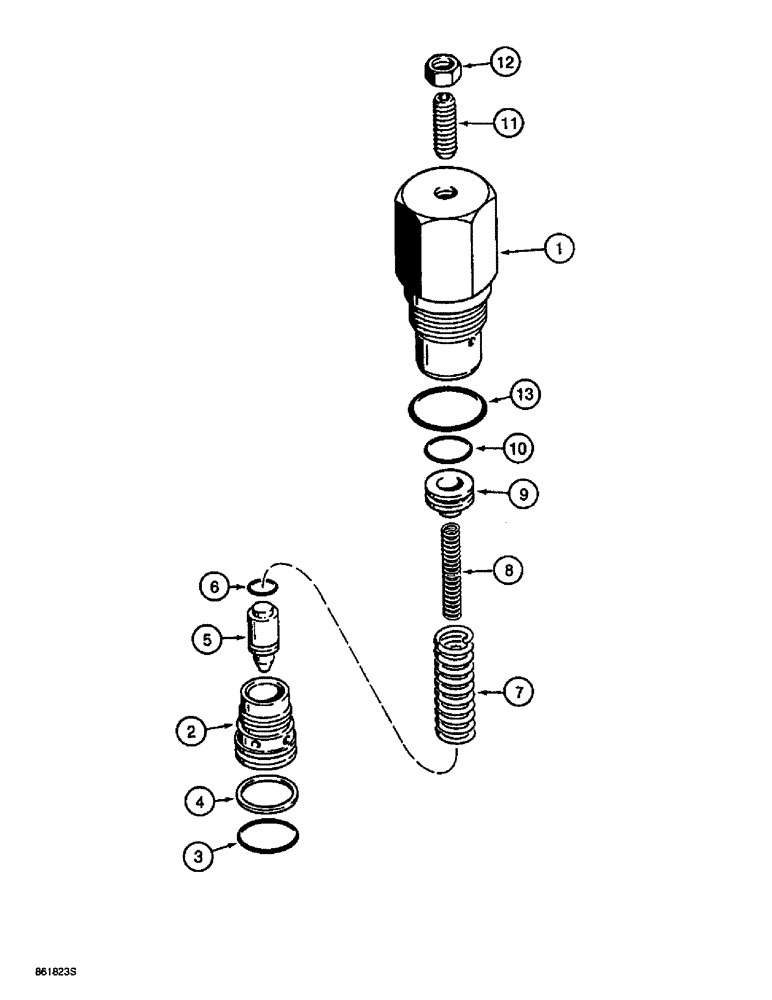 Схема запчастей Case 580SL - (8-098) - LOADER CONTROL VALVE, BUCKET SECTION CIRCUIT RELIEF VALVE (08) - HYDRAULICS