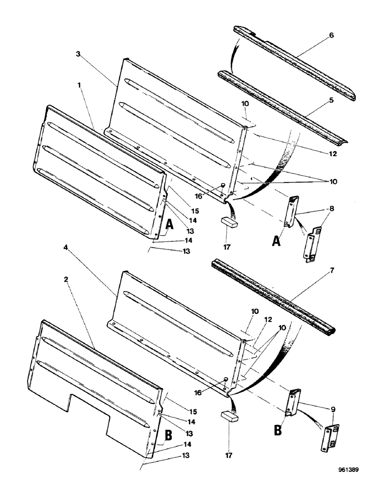 Схема запчастей Case 580G - (442) - REAR CLOSURE PANELS - WITH CAB (09) - CHASSIS/ATTACHMENTS