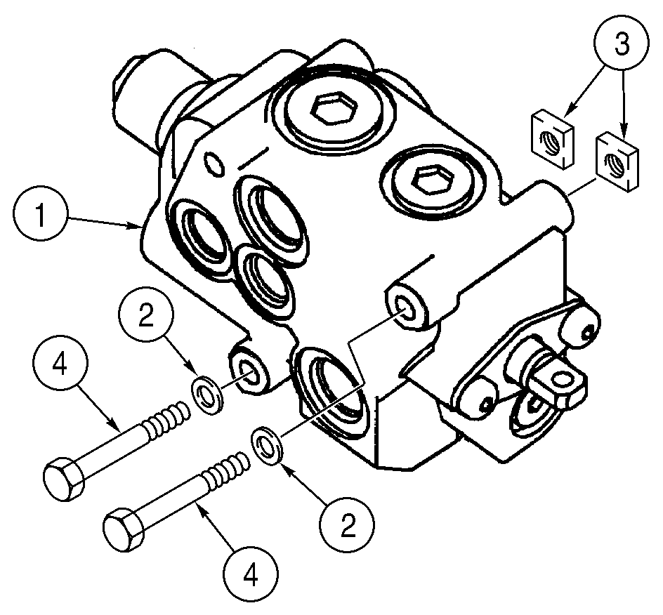 Схема запчастей Case 90XT - (08-22) - AUXILIARY VALVE AND MOUNTING (08) - HYDRAULICS