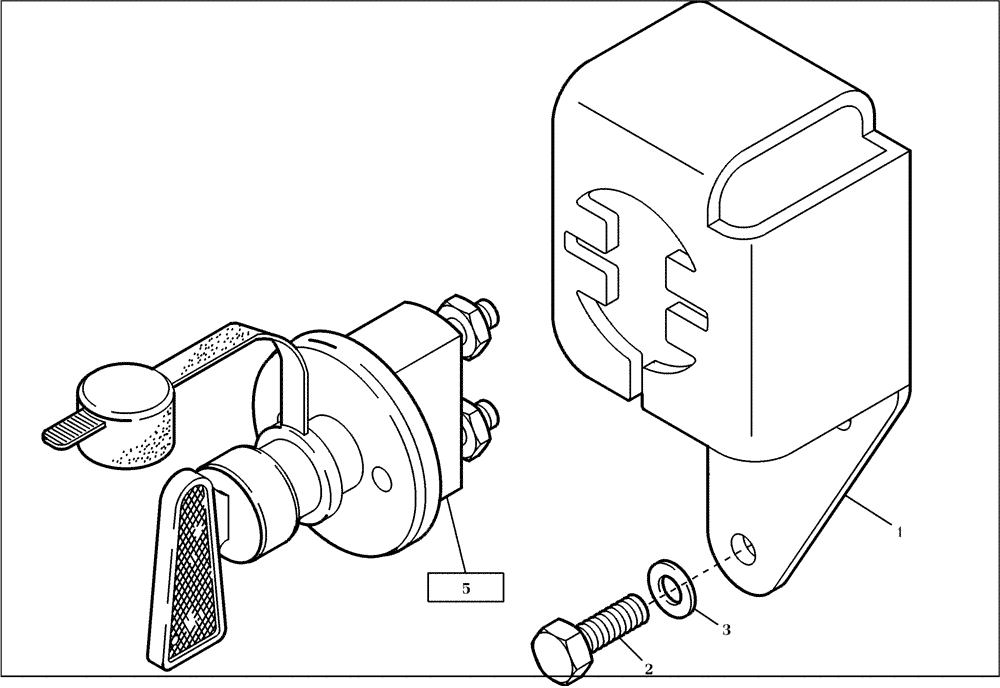 Схема запчастей Case 21D - (32.175[001]) - MAIN SWITCH BATTERY INSTALLATION (OPTION) (S/N 561101-UP) No Description