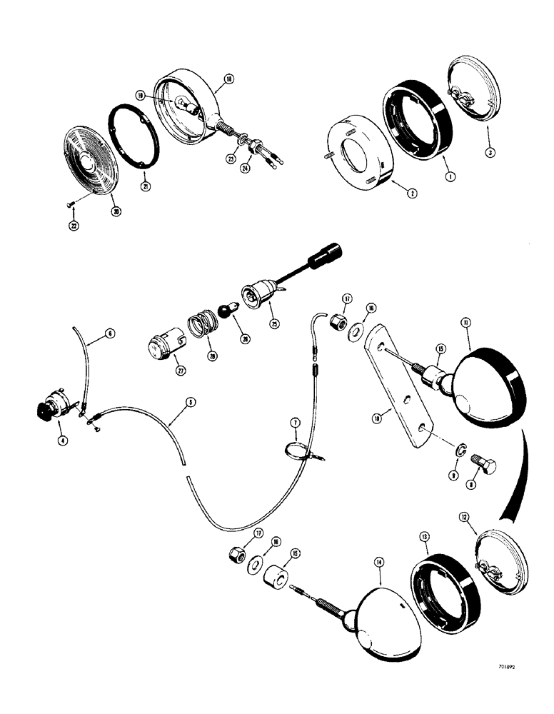 Схема запчастей Case 780 - (114) - LIGHTS, L43743 HEADLIGHT (04) - ELECTRICAL SYSTEMS