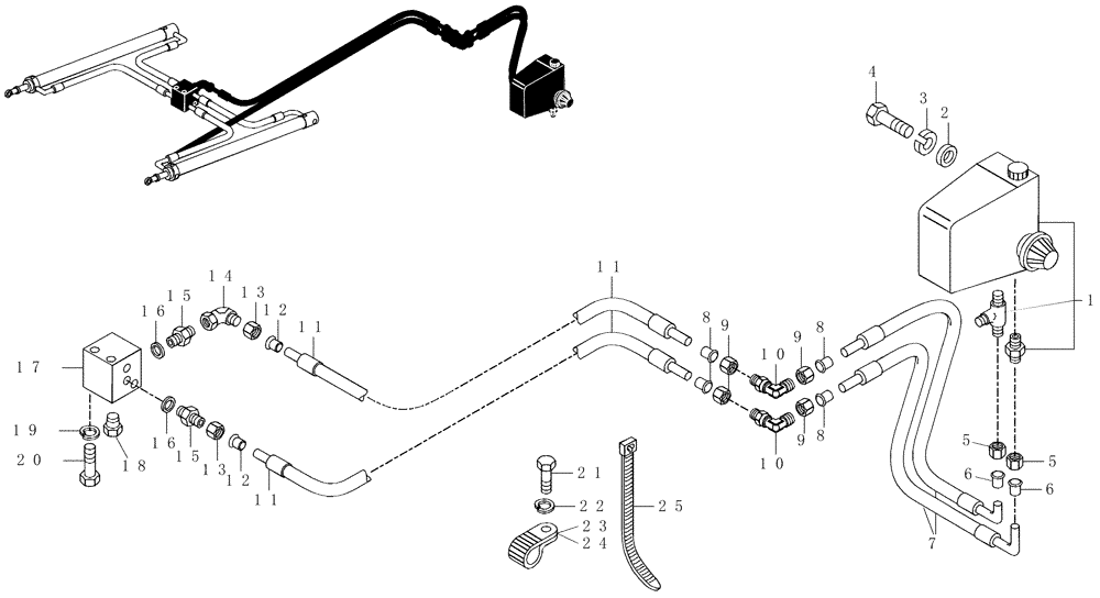 Схема запчастей Case 325 - (5.601C[03]) - HOODS - HYDRAULIC DUMPING (10) - Cab/Cowlings