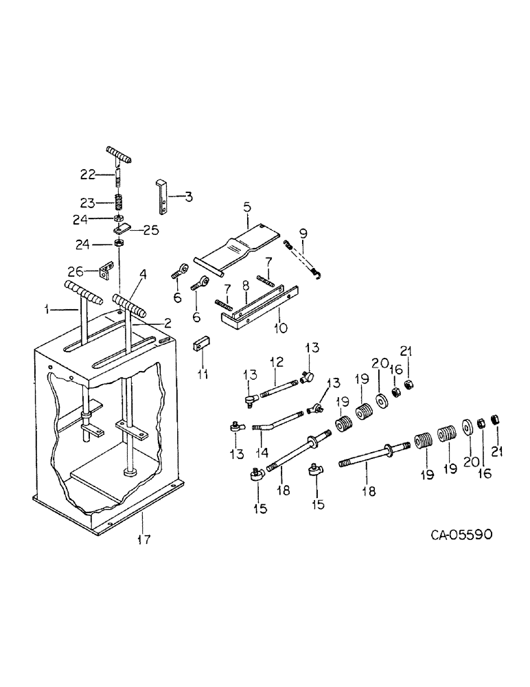 Схема запчастей Case 4130 - (07-1) - DRIVE TRAIN, HYD & HYDROSTATIC CONTROLS, LOADER (04) - Drive Train