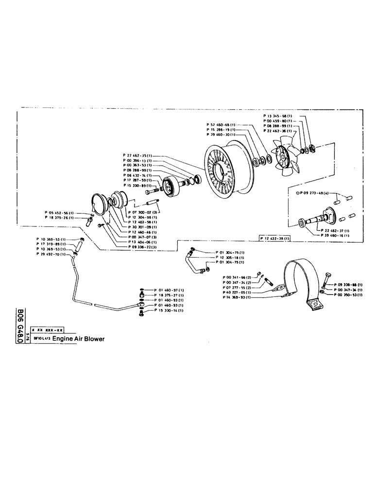 Схема запчастей Case 220CKS - (26) - ENGINE AIR BLOWER (01) - ENGINE