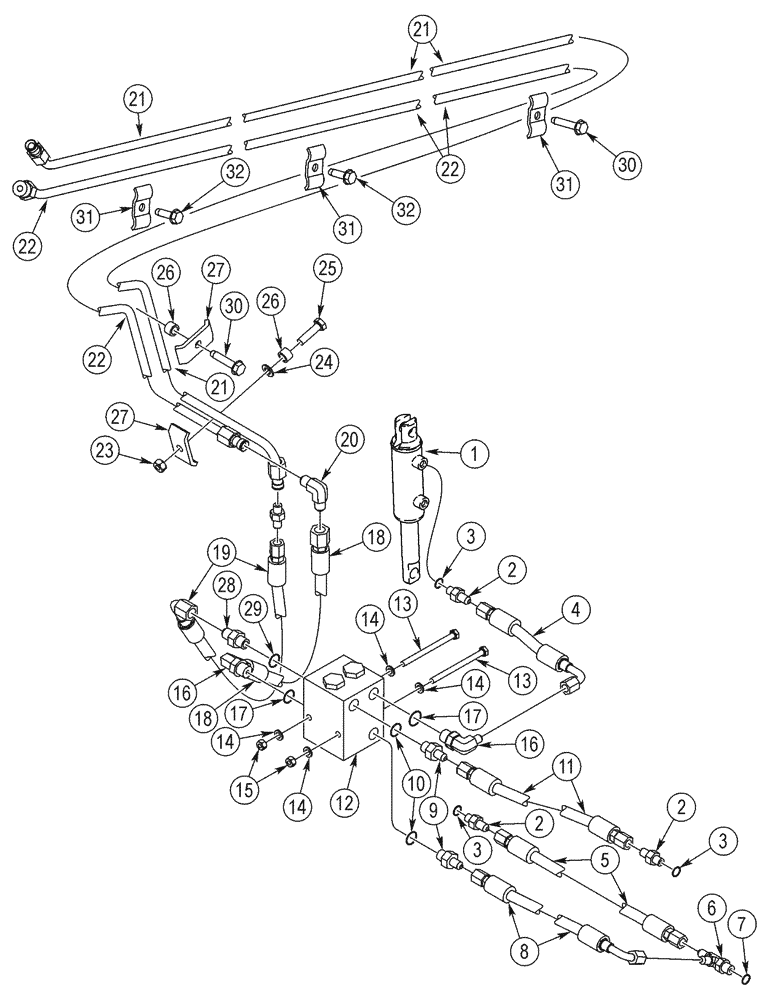 Схема запчастей Case 75XT - (08-12) - HYDRAULICS - COUPLER SYSTEM (08) - HYDRAULICS