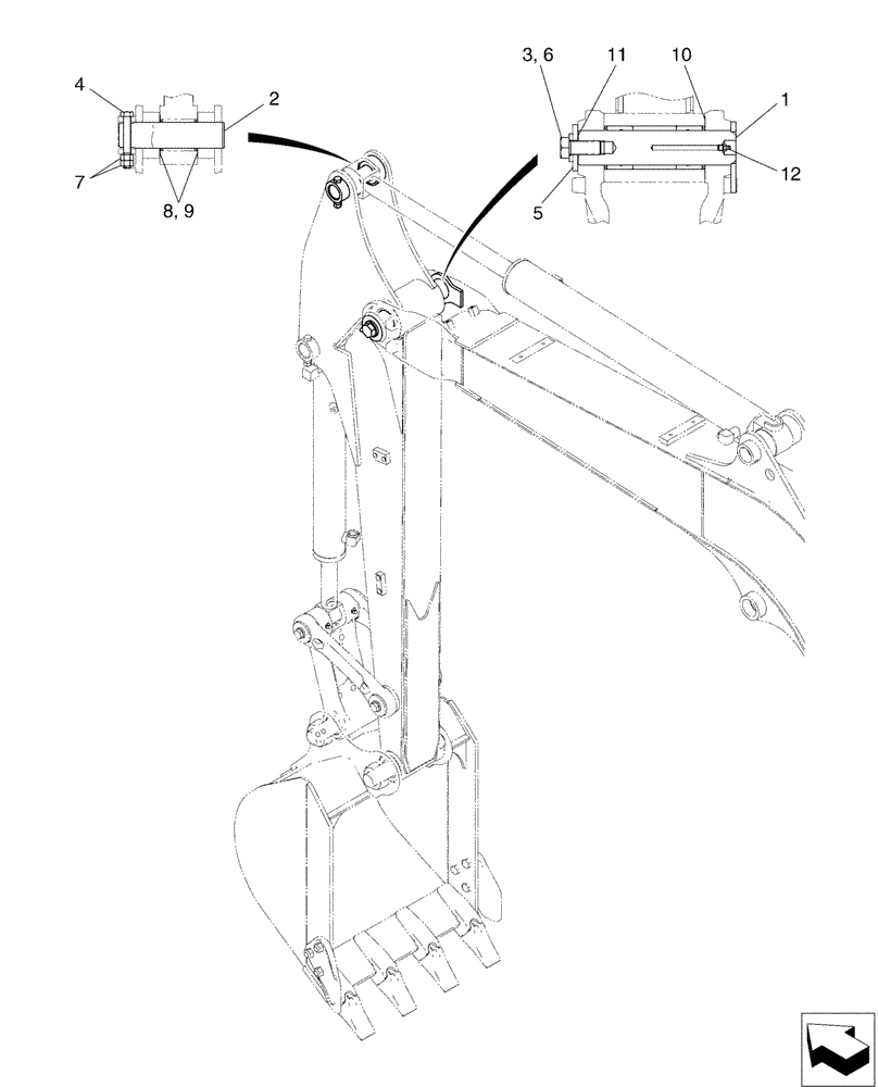 Схема запчастей Case CX50B - (03-015) - ARM INSTAL (84) - BOOMS, DIPPERS & BUCKETS