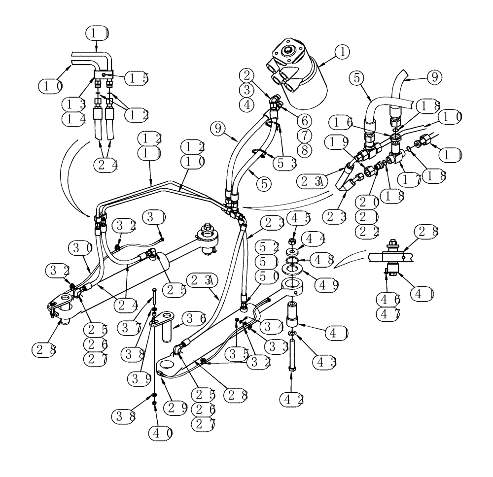 Схема запчастей Case 921C - (05-05) - HYDRAULICS STEERING (05) - STEERING