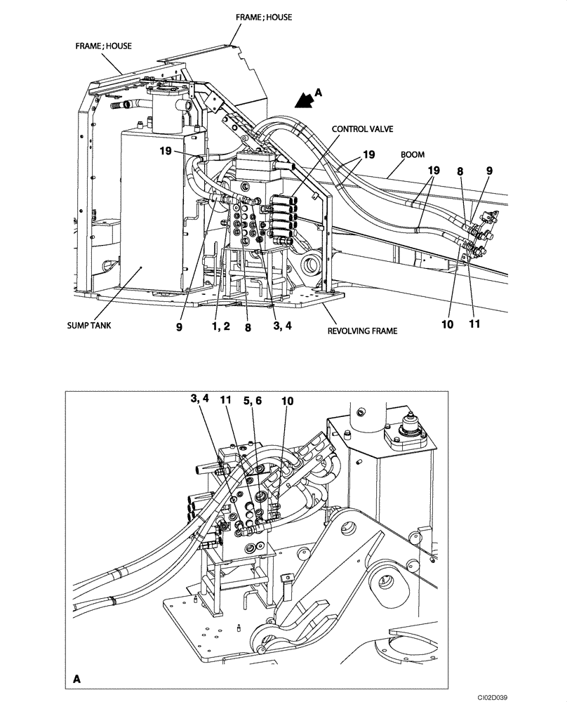 Схема запчастей Case CX75SR - (08-18) - HYDRAULICS - ARM AND BUCKET (08) - HYDRAULICS