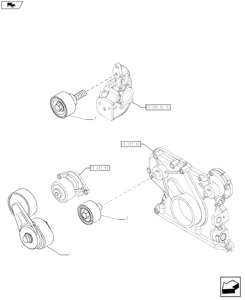 Схема запчастей Case 921F - (10.402.03) - WATER PUMP - CONTROL (10) - ENGINE