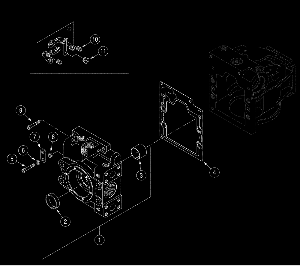 Схема запчастей Case 960 - (06-09) - PUMP ASSY, TANDEM (06) - POWER TRAIN