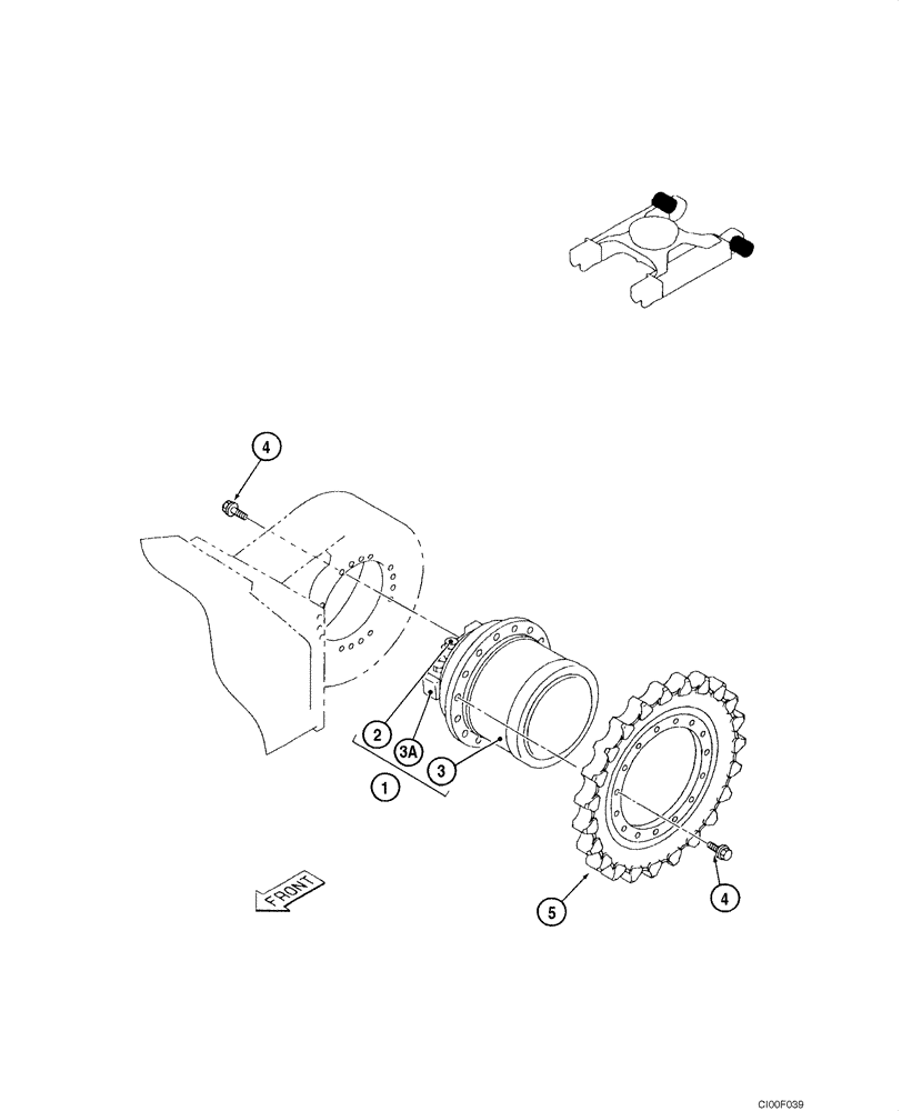 Схема запчастей Case CX135SR - (06-01A) - TRACK DRIVE ASSY (P.I.N. DAC0813315 AND AFTER) (06) - POWER TRAIN