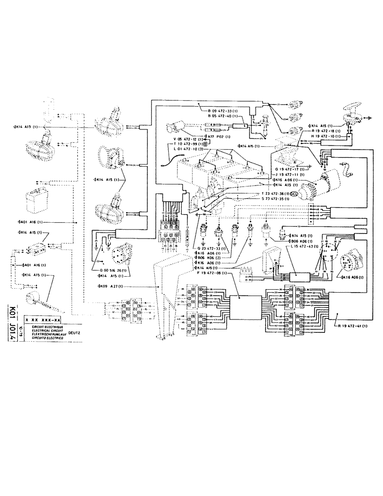 Схема запчастей Case RC200 - (097) - ELECTRICAL CIRCUIT 