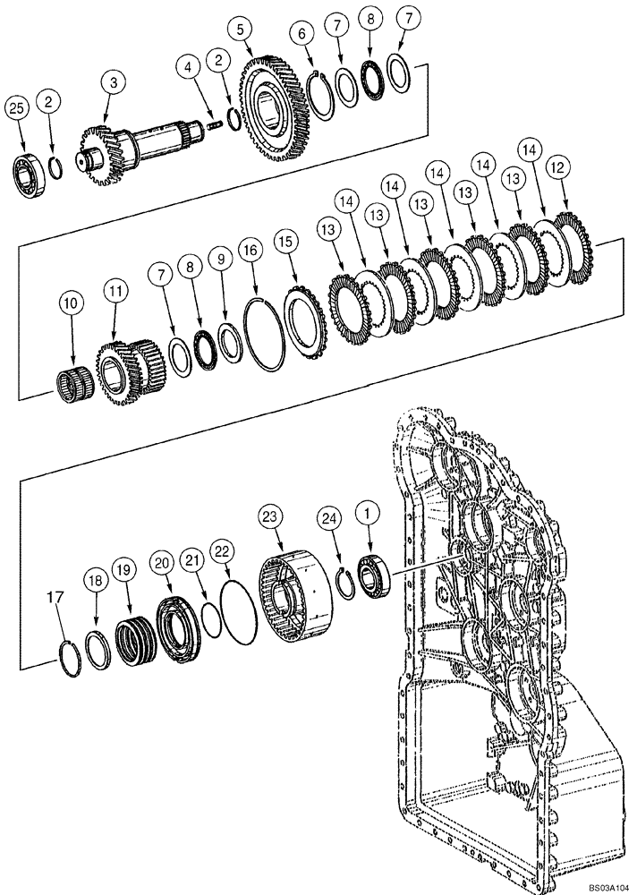 Схема запчастей Case 721D - (06-11) - TRANSMISSION - CLUTCH ASSY, FOURTH (06) - POWER TRAIN