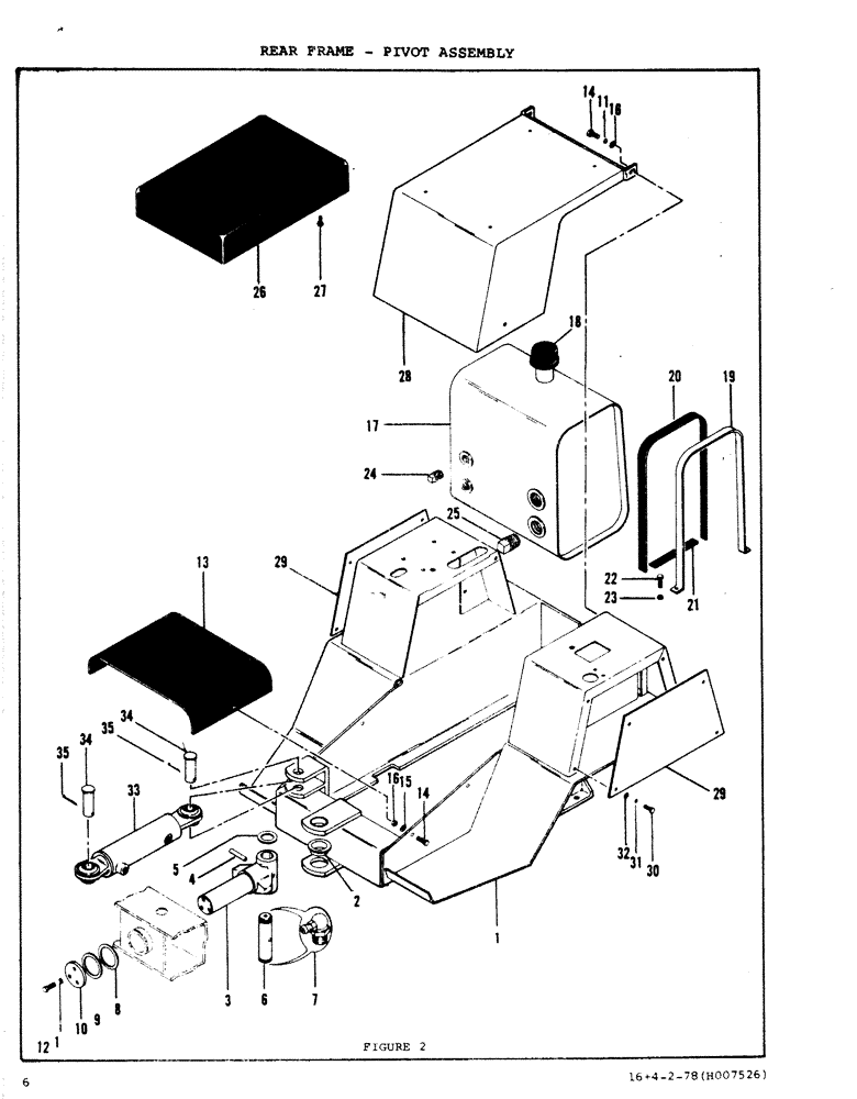 Схема запчастей Case DAVIS - (06) - REAR FRAME, PIVOT ASSEMBLY 