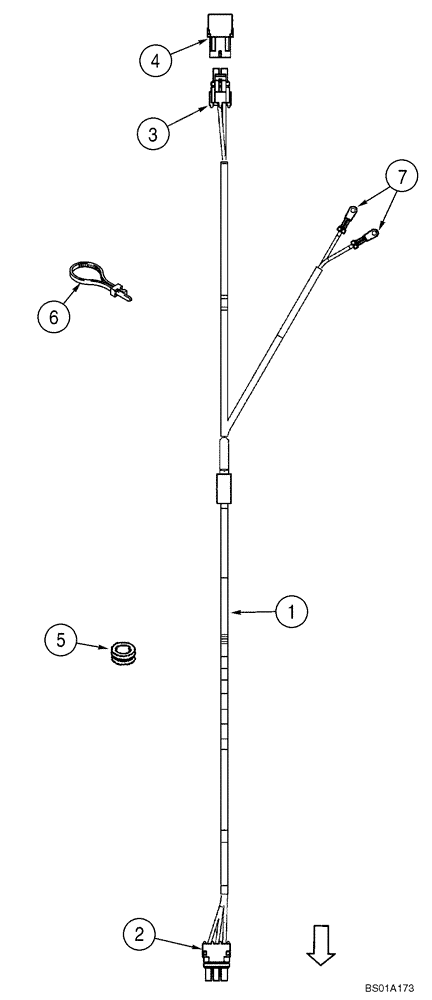 Схема запчастей Case 621D - (04-10) - HARNESS - HOOD (04) - ELECTRICAL SYSTEMS