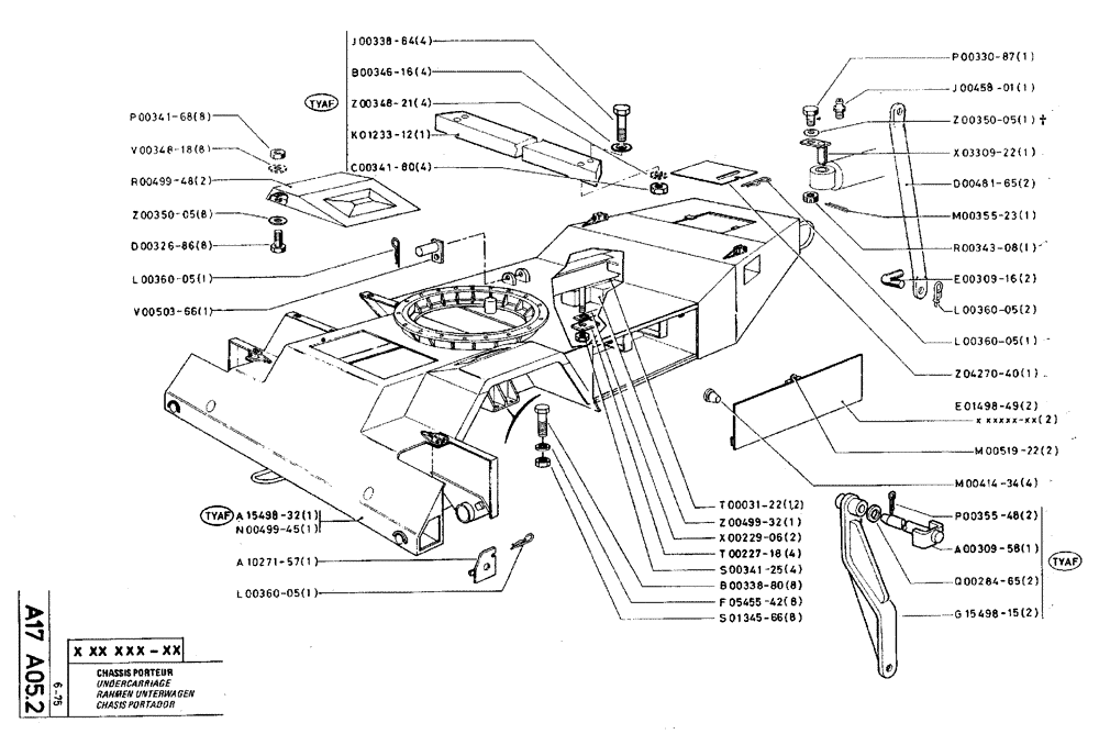 Схема запчастей Case TY45 - (A17 A05.2) - UNDERCARRIAGE (04) - UNDERCARRIAGE