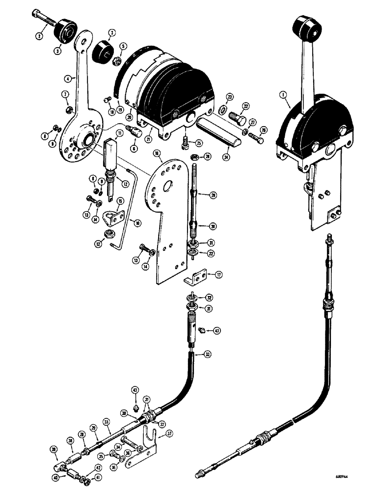 Схема запчастей Case 300C - (122) - POWERSHIFT TRANSMISSION, TRANSMISSION CONTROL PARTS (06) - POWER TRAIN