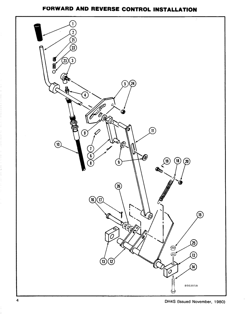 Схема запчастей Case DH4 - (1-04) - FORWARD AND REVERSE CONTROL INSTALLATION (41) - STEERING