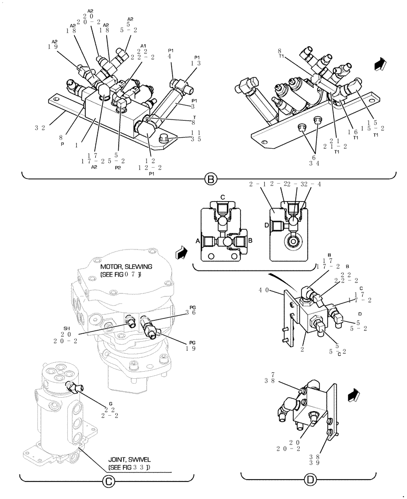 Схема запчастей Case CX27B - (160-18[2]) - CONTROL LINES (35) - HYDRAULIC SYSTEMS