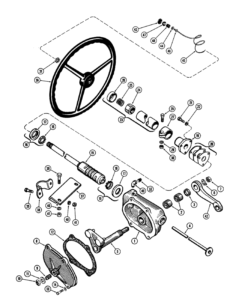 Схема запчастей Case W5 - (090) - STEERING GEAR (05) - STEERING