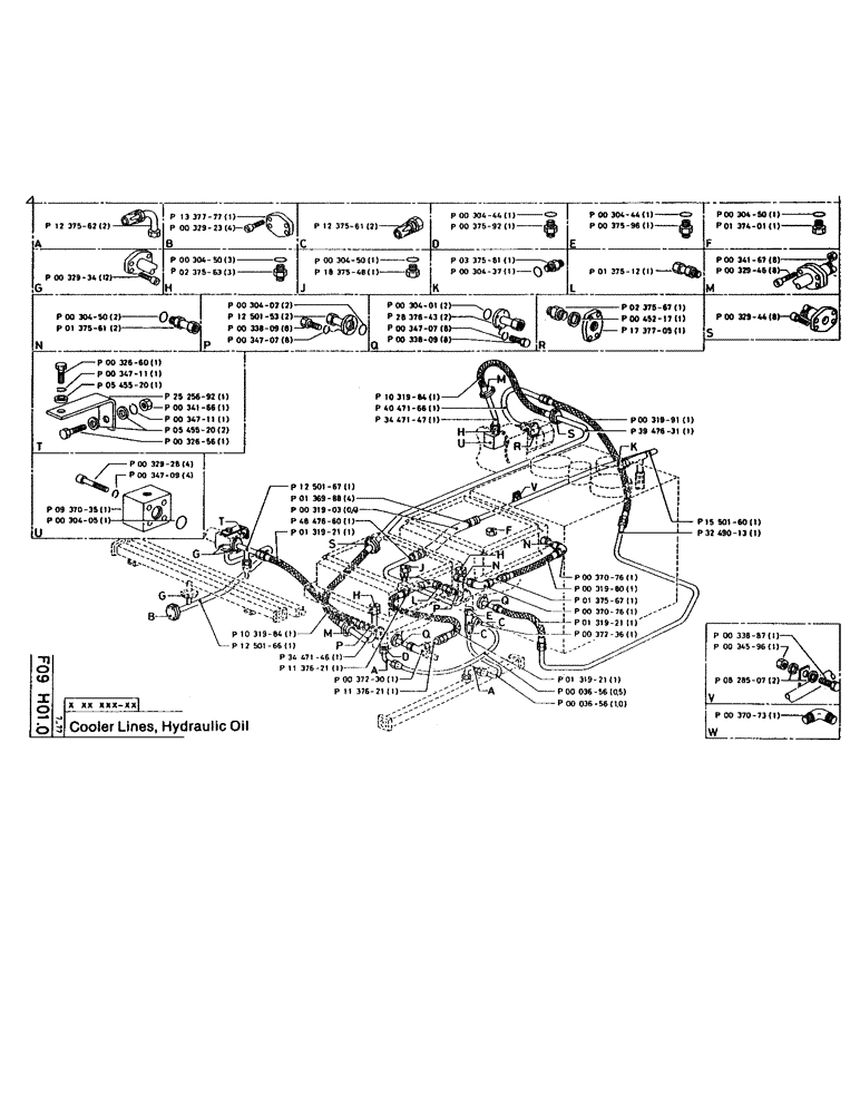 Схема запчастей Case 160CK - (38) - COOLER LINES, HYDRAULIC OIL (07) - HYDRAULIC SYSTEM