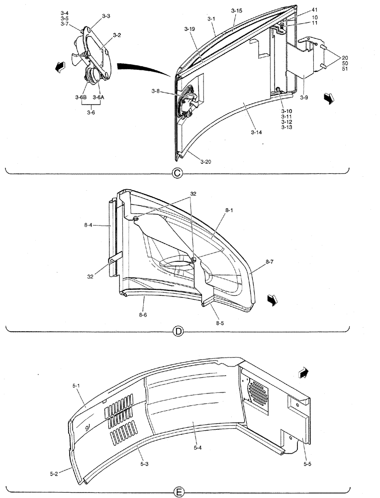 Схема запчастей Case CX27B PV13 - (01-065) - GUARD INSTAL (CANOPY) (05) - SUPERSTRUCTURE