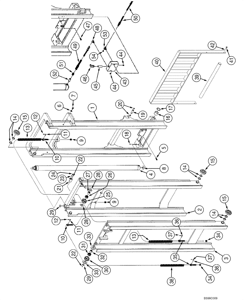 Схема запчастей Case 588G - (09-14) - MAST - 8000 LB (09) - CHASSIS