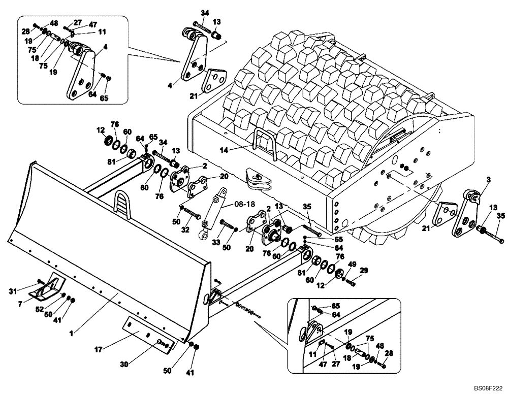 Схема запчастей Case SV208 - (09-57[01]) - DOZER BLADE (GROUP 550) (ND109306) (09) - CHASSIS/ATTACHMENTS