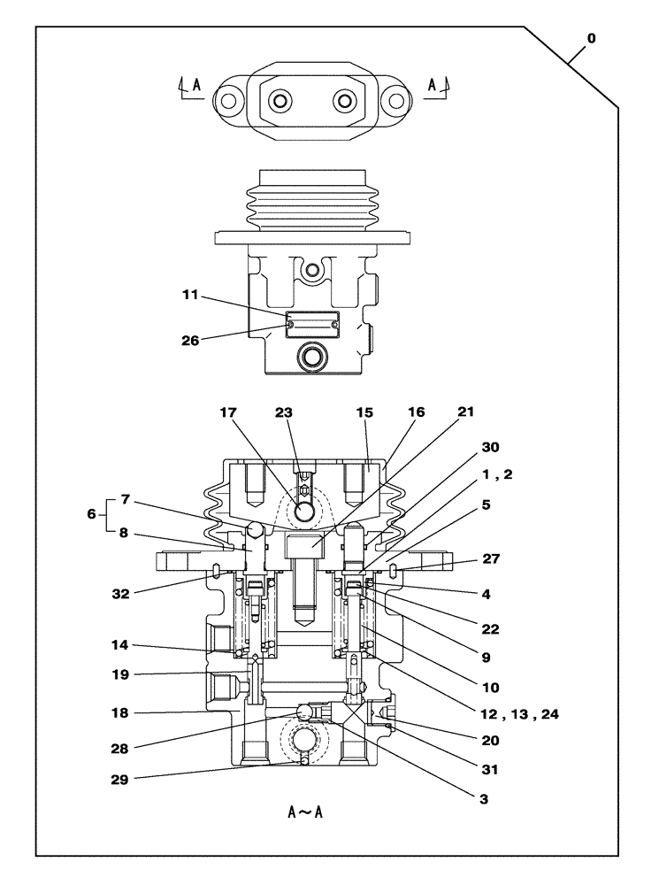 Схема запчастей Case CX210C LR - (35.359.06) - FOOT CONTROL VALVE - OPTIONAL (35) - HYDRAULIC SYSTEMS