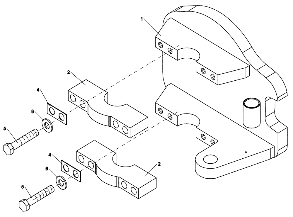 Схема запчастей Case DV213 - (39.104.01[02]) - ARTICULATION JOINT SLEW (GROUP 65-1-ND125961) (39) - FRAMES AND BALLASTING