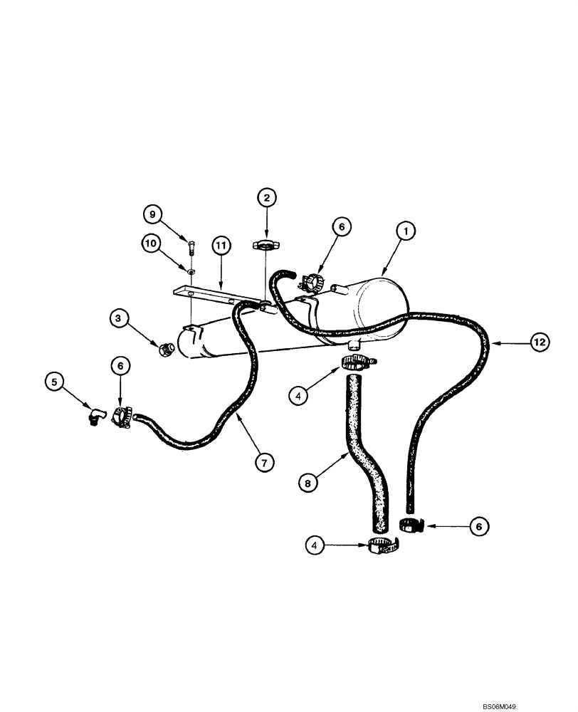 Схема запчастей Case 885 - (02.05[00]) - COOLING SYSTEM - EXPANSION TANK (02) - ENGINE